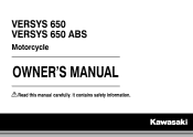 2015 Kawasaki VERSYS 650 ABS Owners Manual