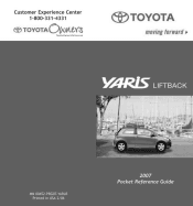 2007 Toyota Yaris Owners Manual