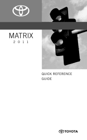 2011 Toyota Matrix Owners Manual