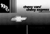 1996 Chevrolet Express Van Owner's Manual