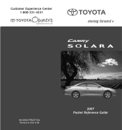 2007 Toyota Solara Owners Manual