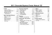 2011 Chevrolet Express 1500 Cargo Owner's Manual
