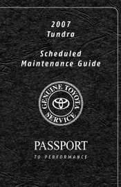 2007 Toyota Tundra Warranty, Maitenance, Services Guide