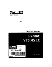 1999 Yamaha Motorsports Venture XL Owners Manual