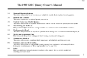 1999 GMC Jimmy Owner's Manual