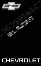 1995 Chevrolet Blazer Owner's Manual