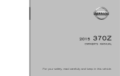 2015 Nissan 370Z Owner's Manual