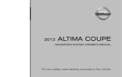 2013 Nissan Altima Navigation System Owner's Manual
