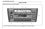 1997 Lexus ES 300 1997 ES300 - Audio System