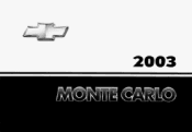 2003 Chevrolet Monte Carlo Owner's Manual