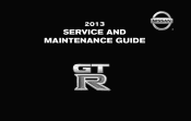2013 Nissan GT-R Service & Maintenance Guide