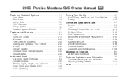 2006 Pontiac Montana SV6 Owner's Manual