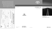 2010 Toyota Corolla Warranty, Maitenance, Services Guide