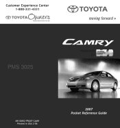 2007 Toyota Camry Navigation Manual