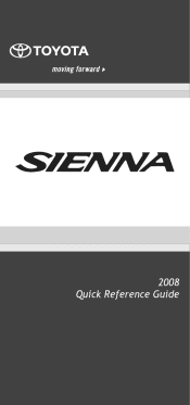 2008 Toyota Sienna Owners Manual
