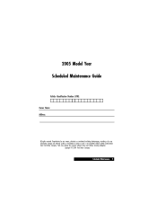 2005 Ford F350 Scheduled Maintenance Guide 4th Printing