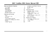 2007 Cadillac SRX Owner's Manual