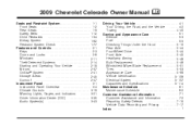 2009 Chevrolet Colorado Owner's Manual