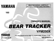 1999 Yamaha Motorsports Beartracker Owners Manual